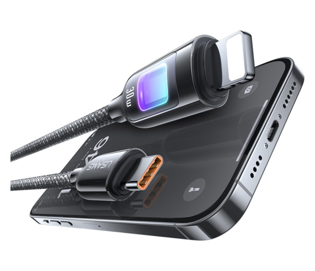 USAMS Kabel 30W USB-C do Lightning 1,2 m stalowy - 1569106 - zdjęcie 5
